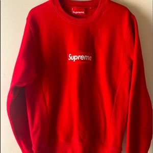 F/W 15 Supreme Red on Red Box Logo Crewneck